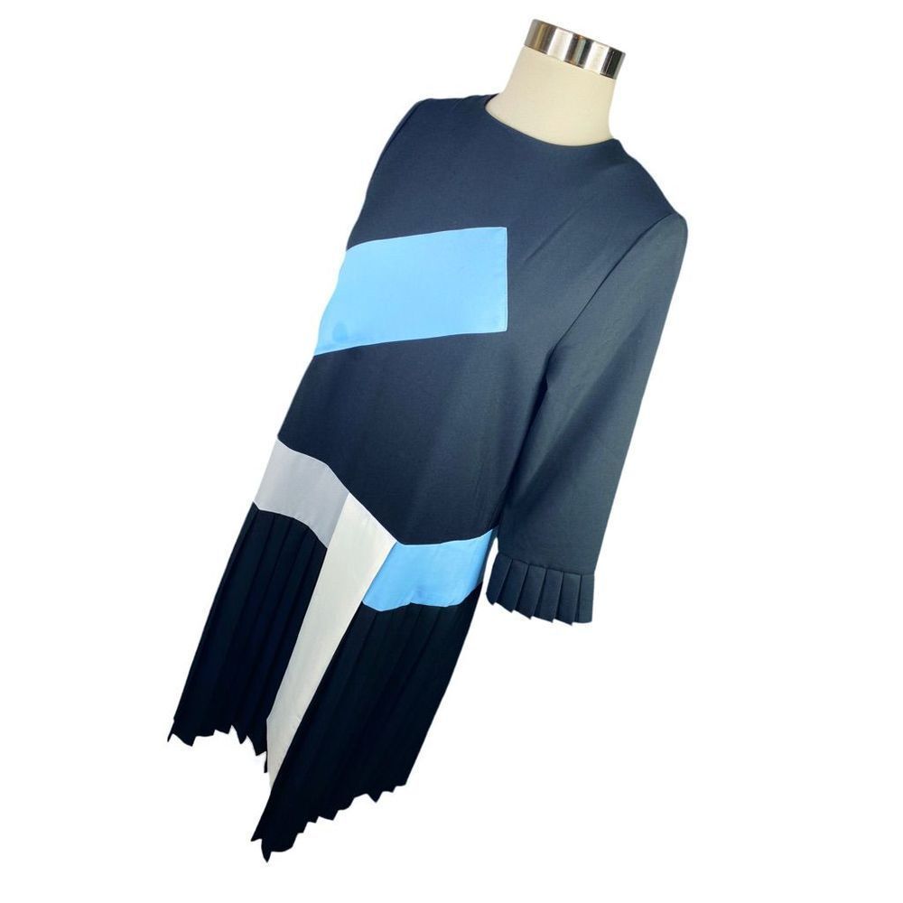 PR Petite Ruelle Pleated ColorBlock Dress- Size Medium - Picture 3 of 6